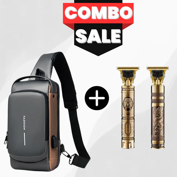 ¡Combo Exclusivo! Bolso Antirrobo + Afeitadora Estilo Profesional