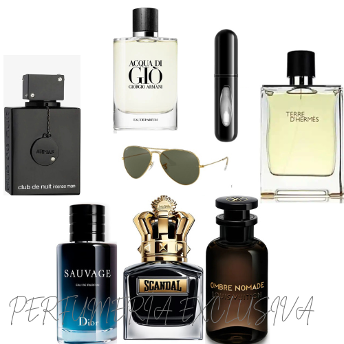 Kit(6 Perfumes+Gafas+Perfumero)